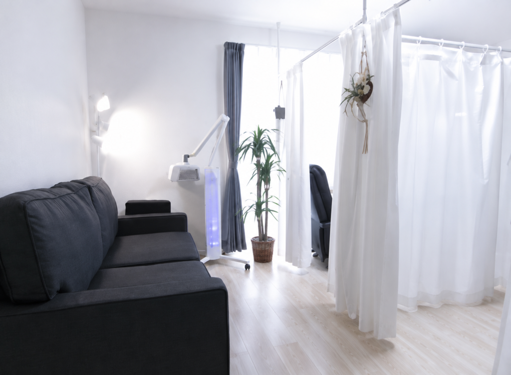 Light Beauty恵比寿店の清潔感のある店内